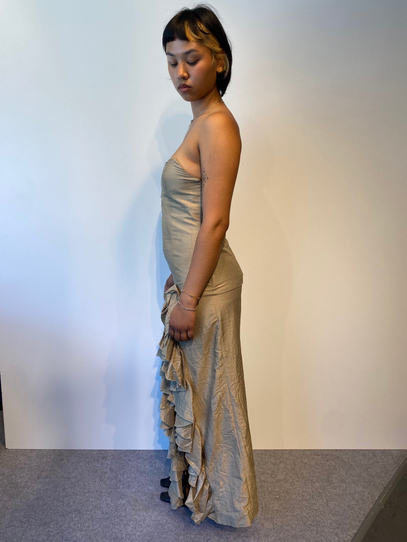 Abendkleid S Beige