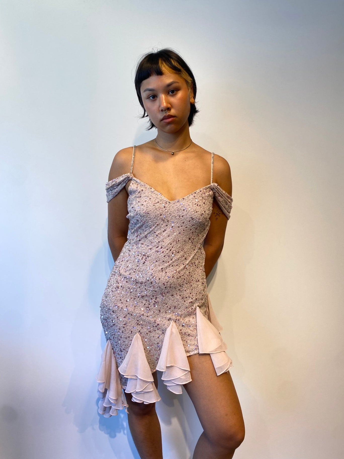 Cocktailkleid S Hellrosa, Flieder