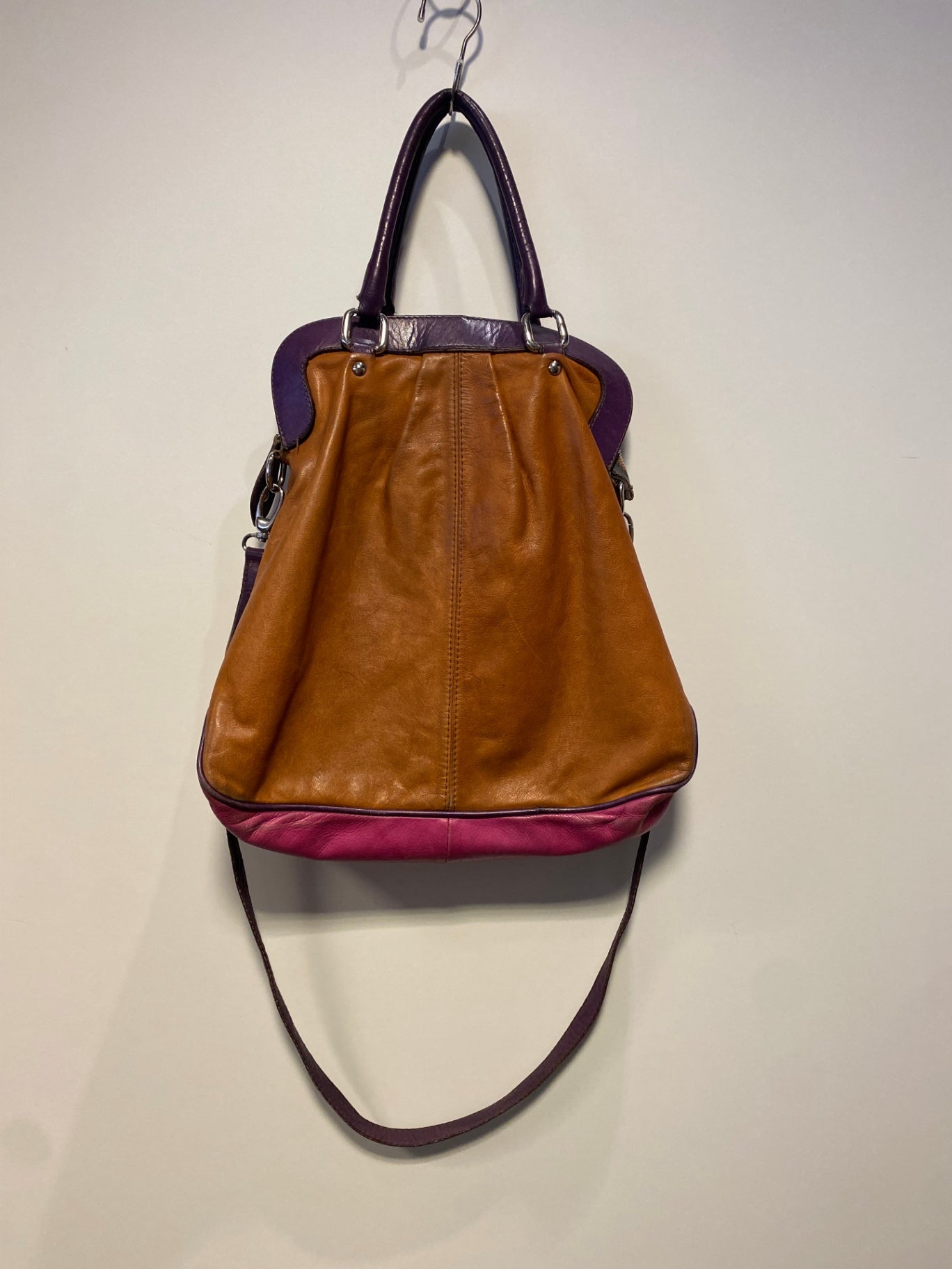 Tasche Braun, Lila, Pink