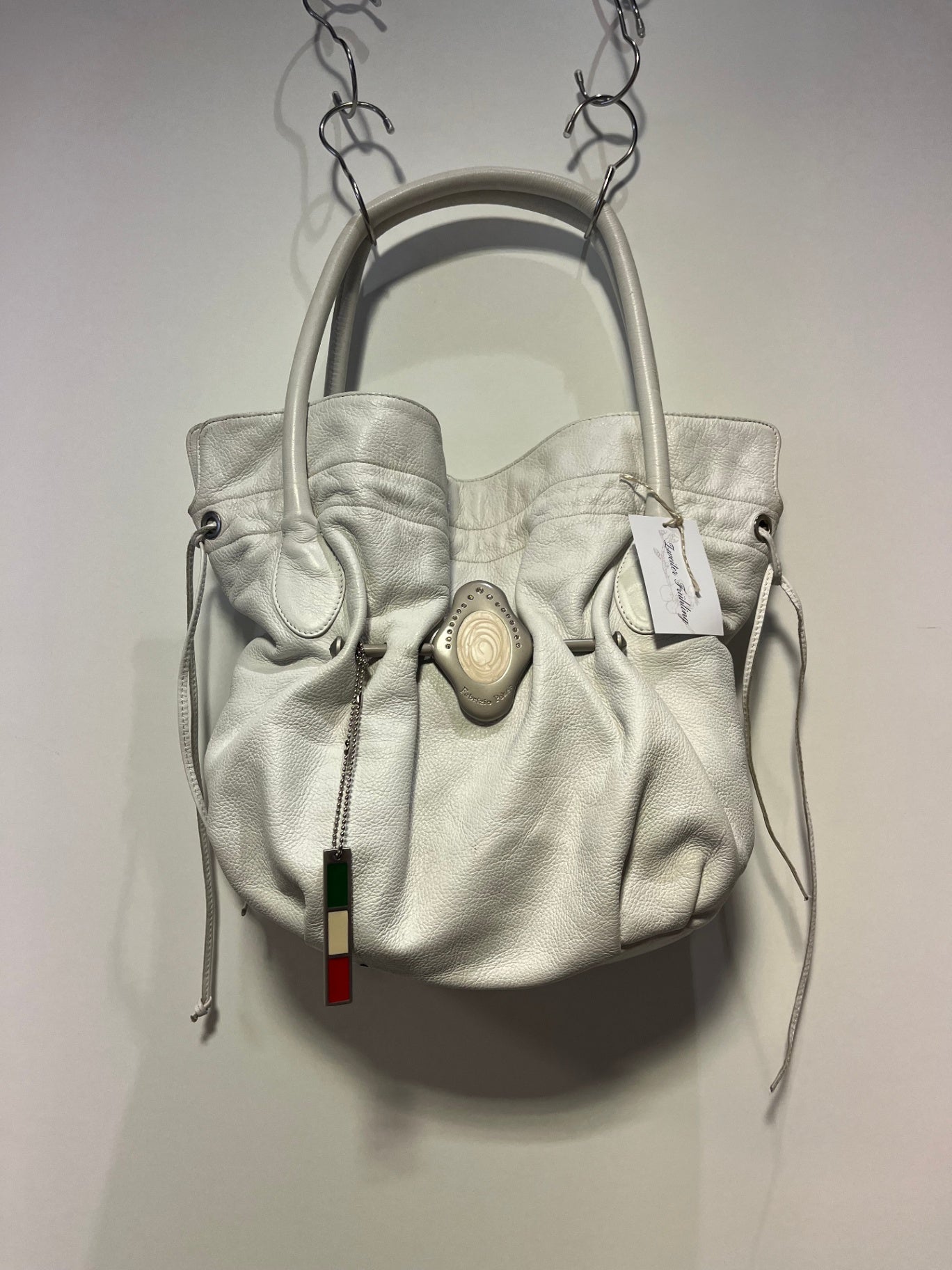Fabrizio Poker Handtasche Weiß