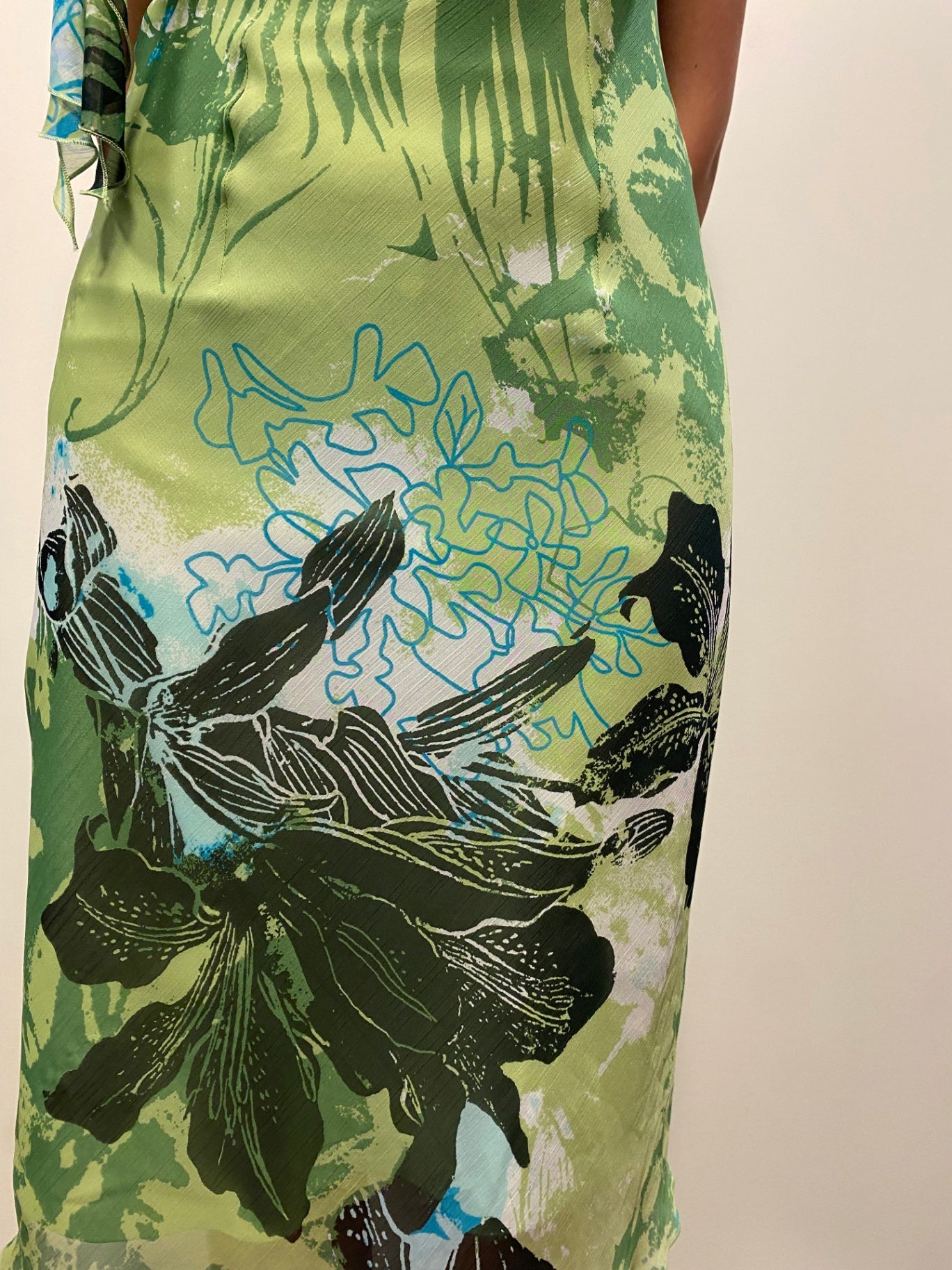 Kleid S Grün, Blau
