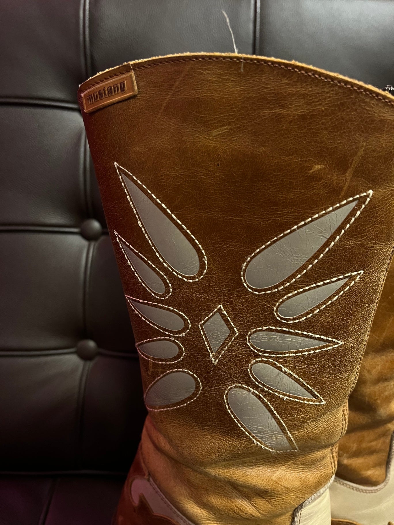 Cowboystiefel 38 Braun und Beige