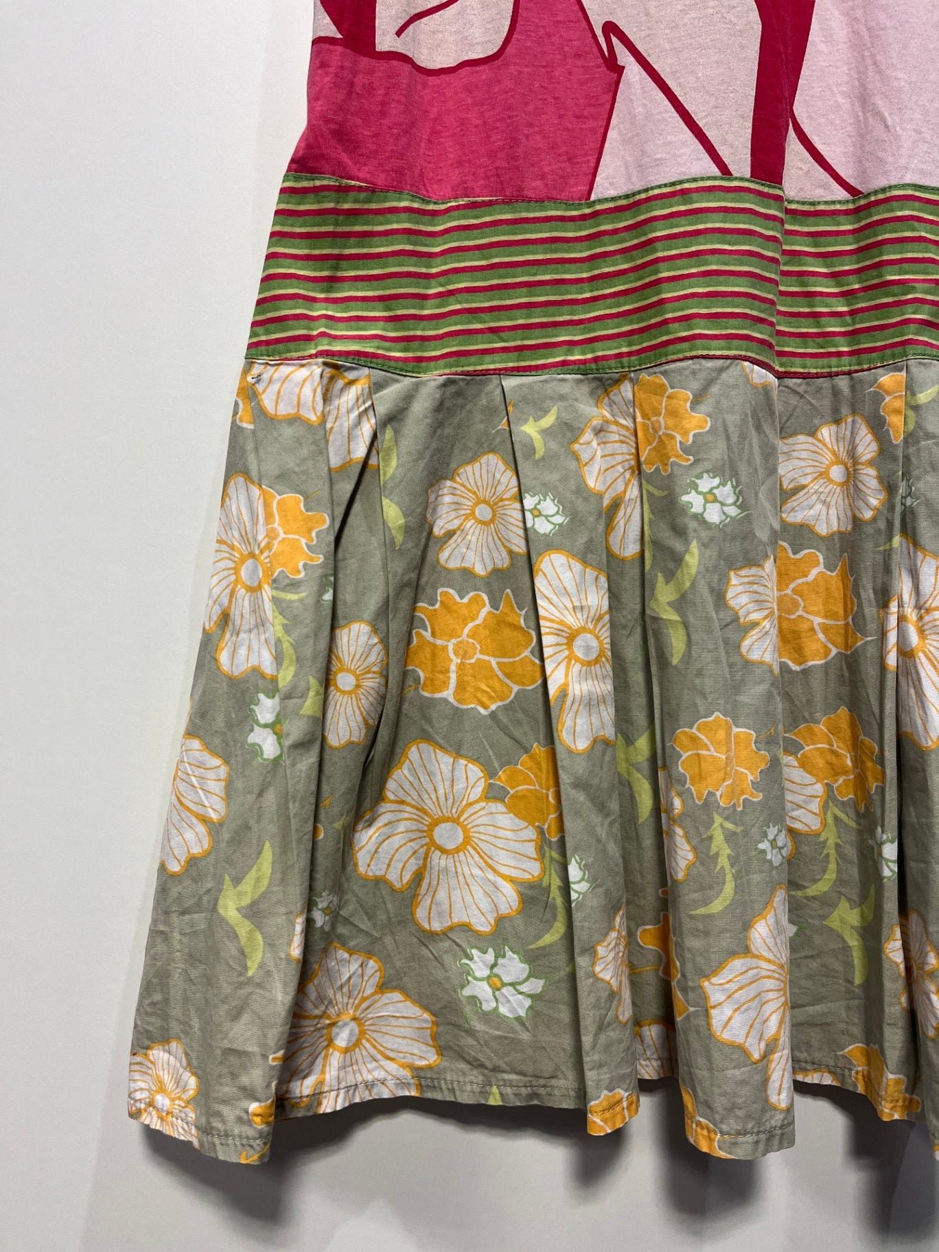 Ärmelloses Kleid L Rosa, Grün