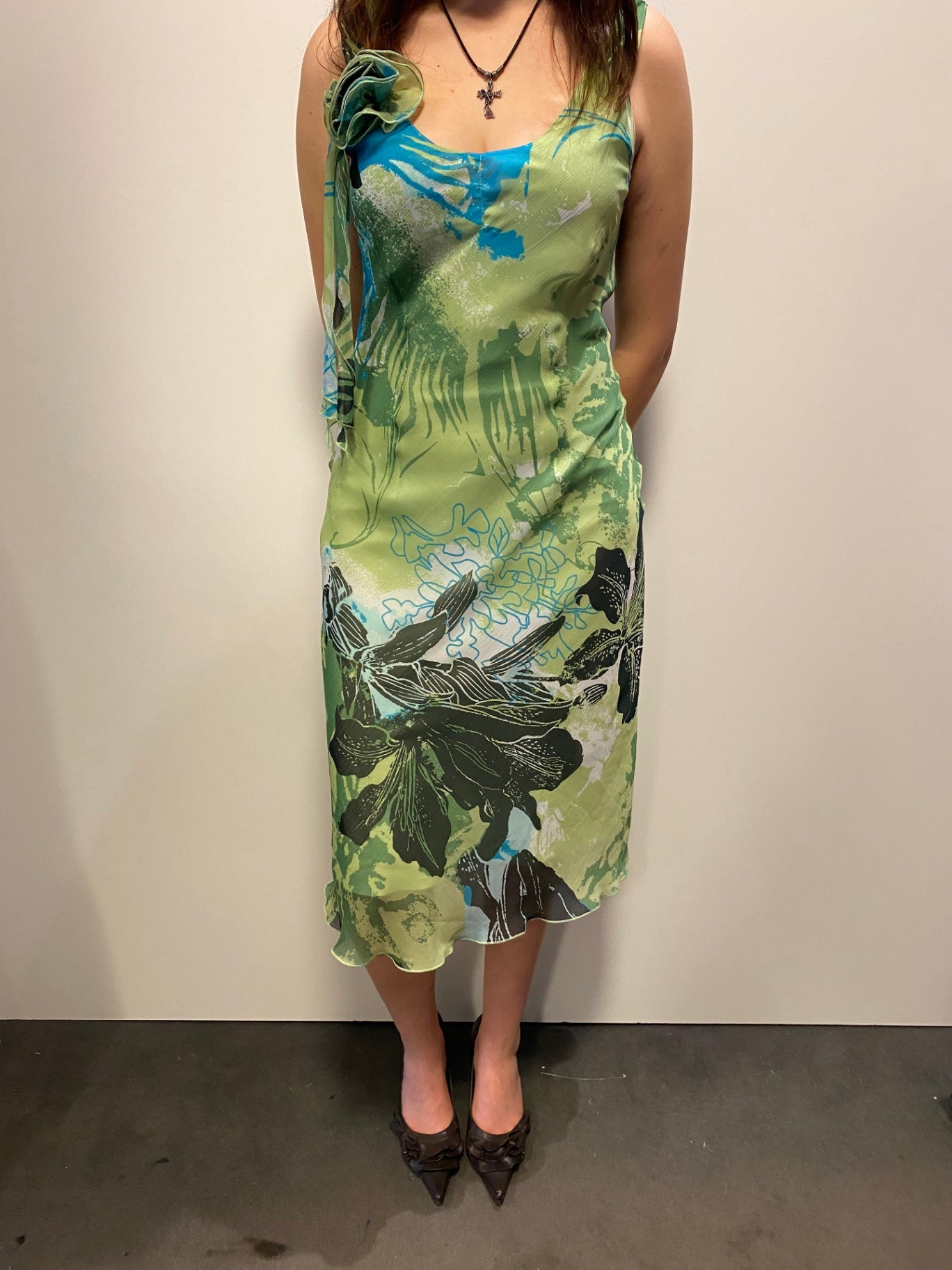 Kleid S Grün, Blau