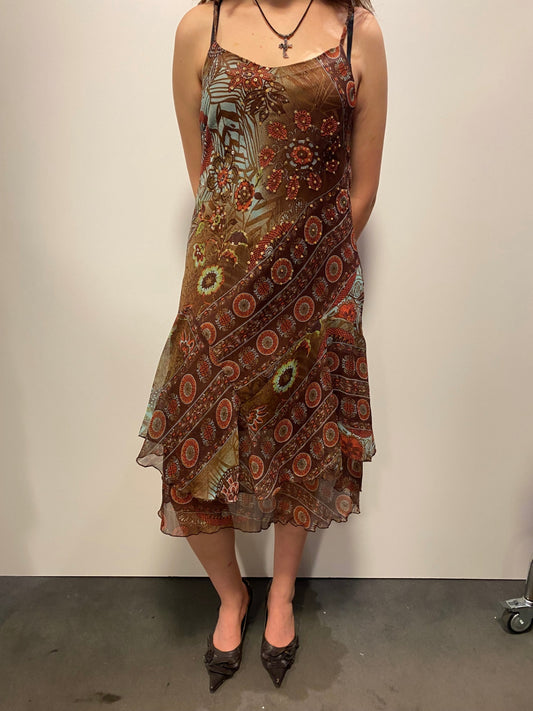 Kleid M Braun