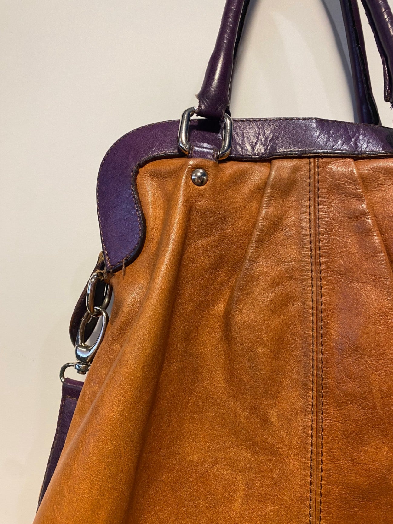 Tasche Braun, Lila, Pink