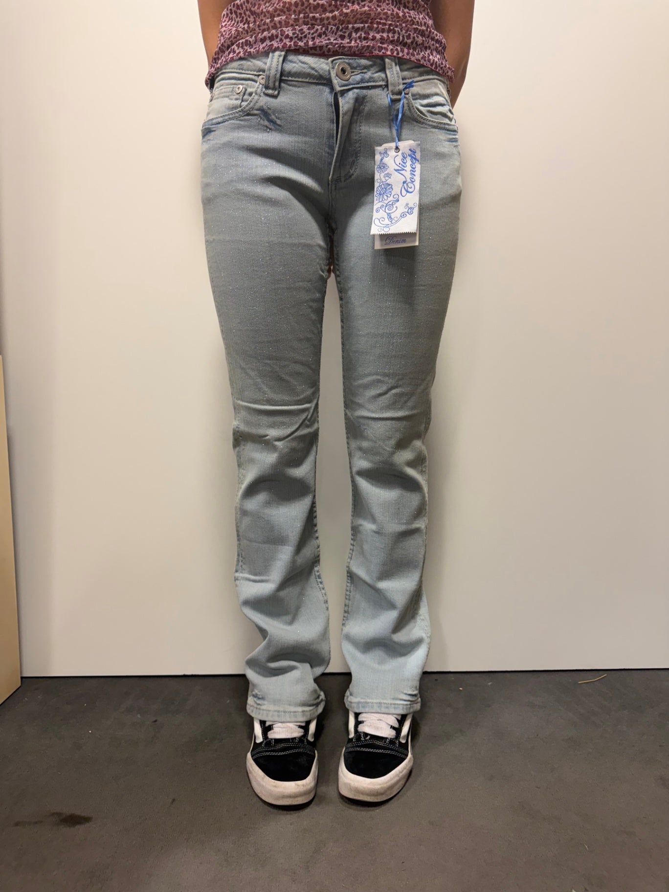 Jeans 30 Hellblau glitzernd