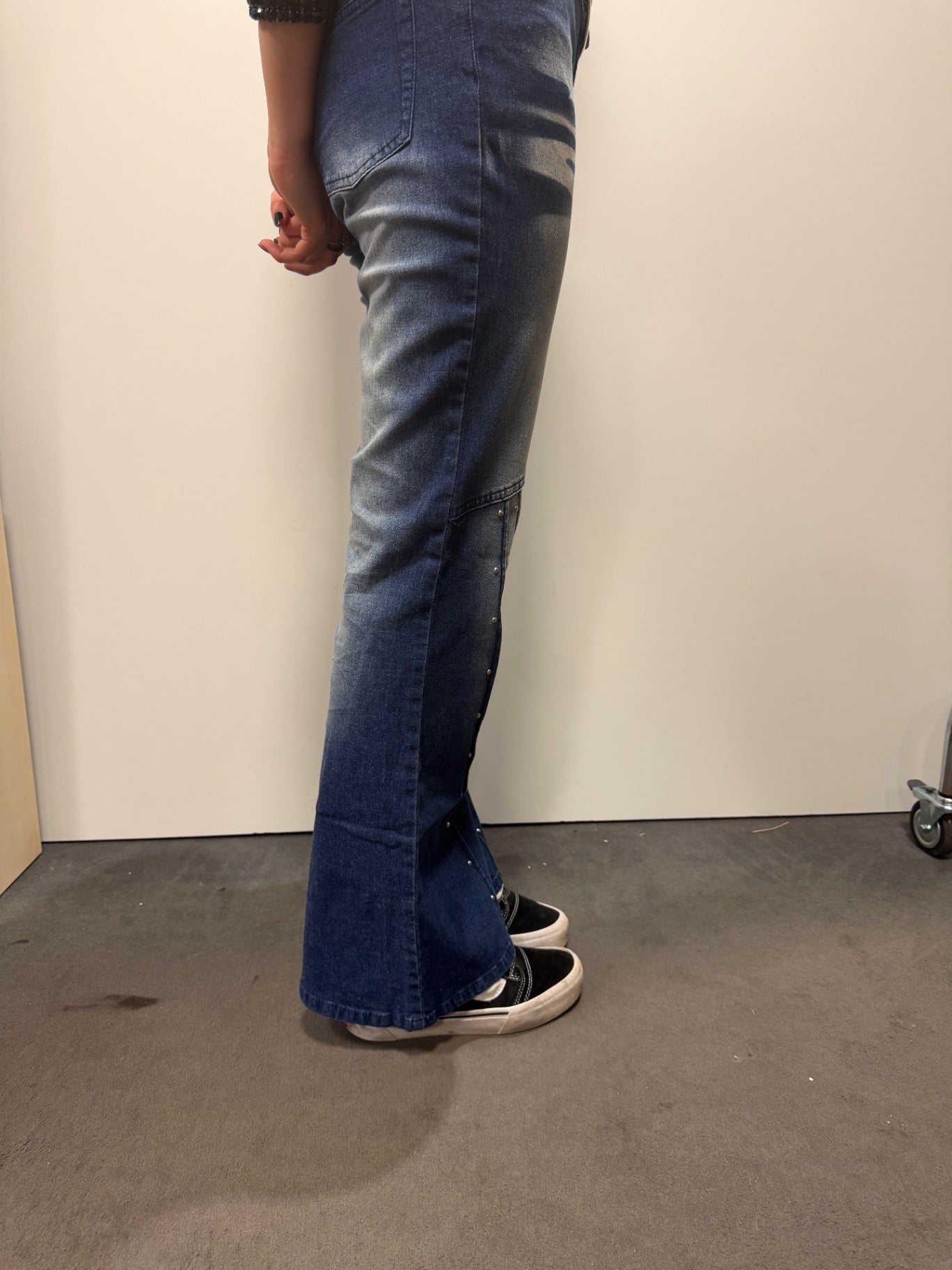 Jeans S Blau mit Gürtelschnalle