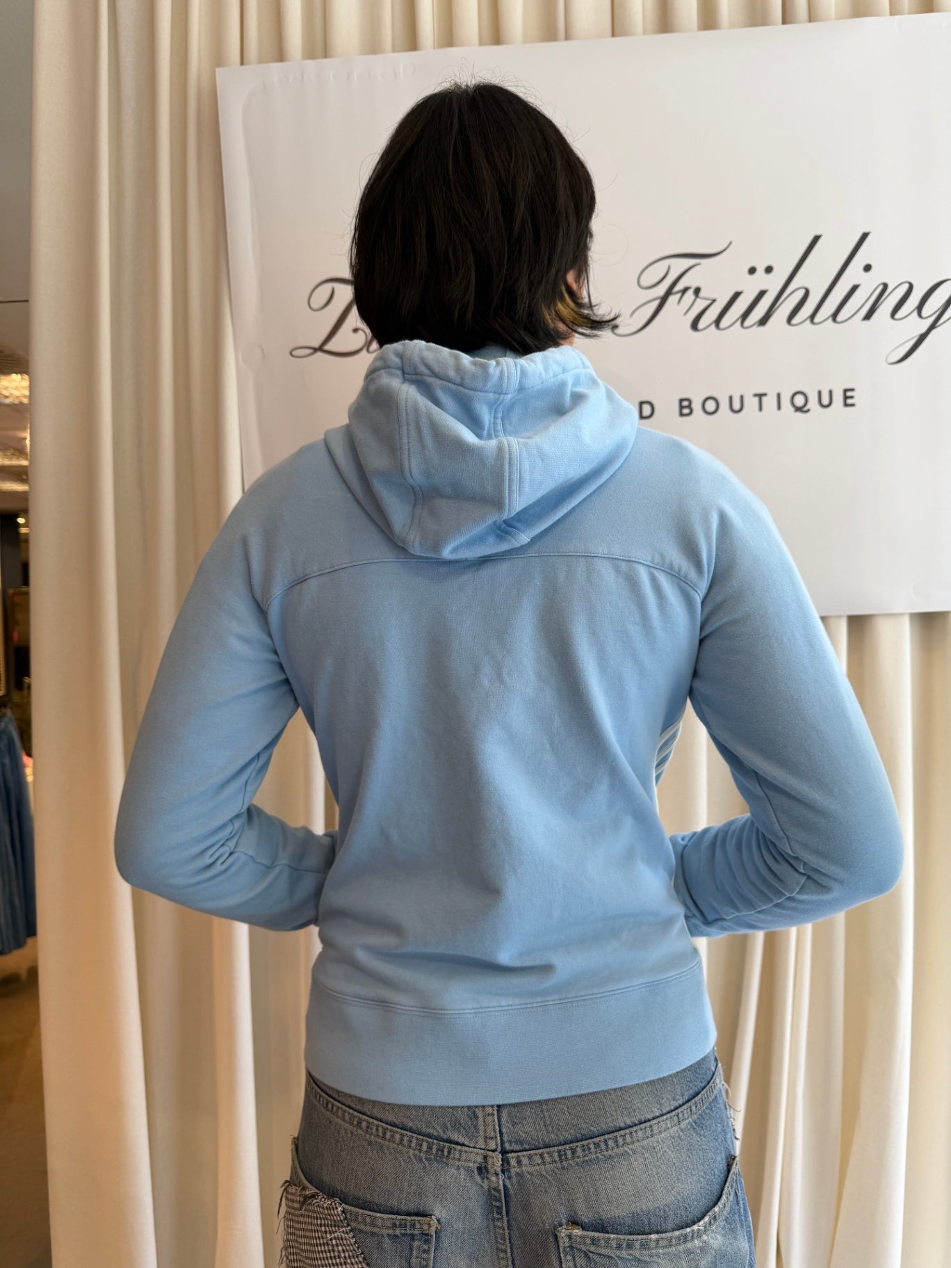 Adidas Hoodie 38 Hellblau