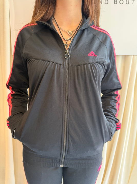 adidas Jacke s Schwarz mit pinken Akzenten