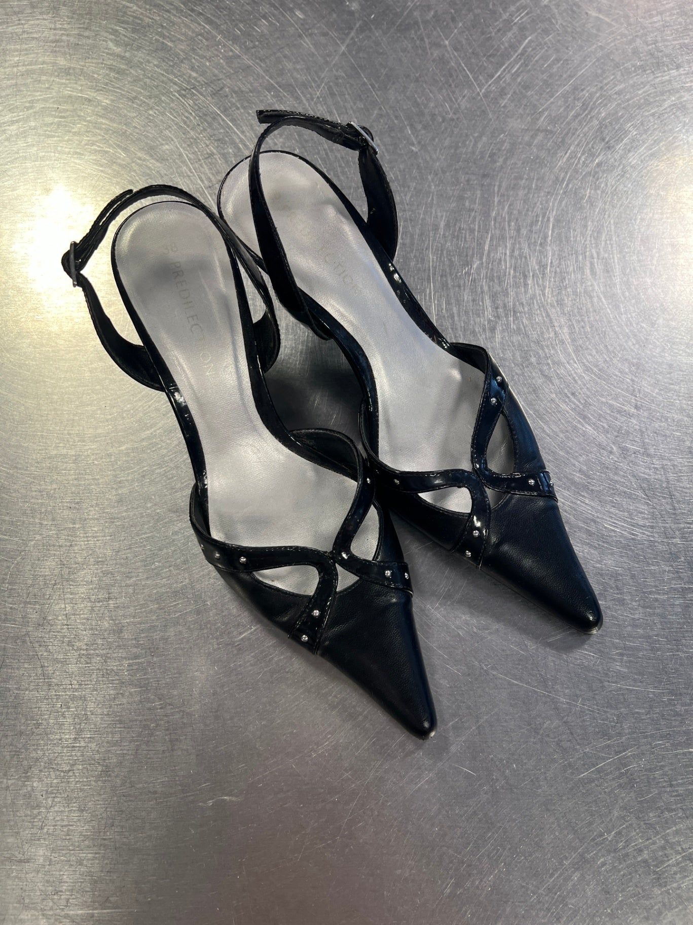 Slingback Heel 38 Schwarz