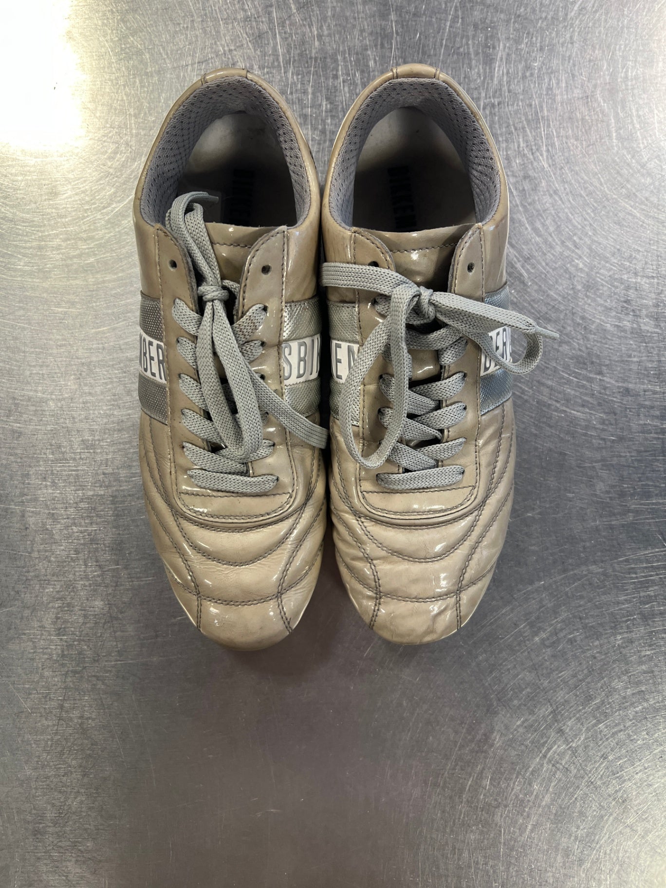 Sneakers 40 Beige Silber