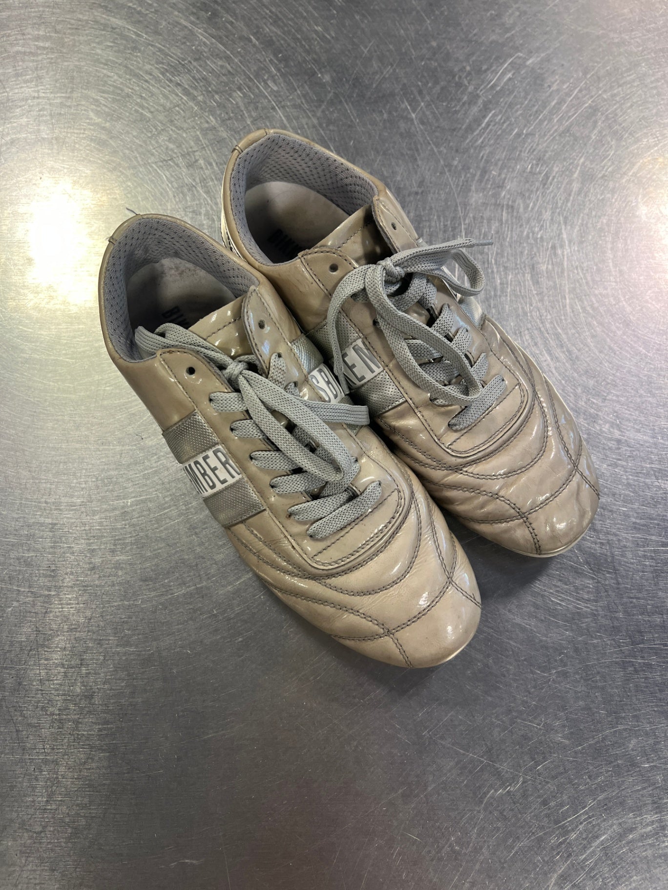 Sneakers 40 Beige Silber