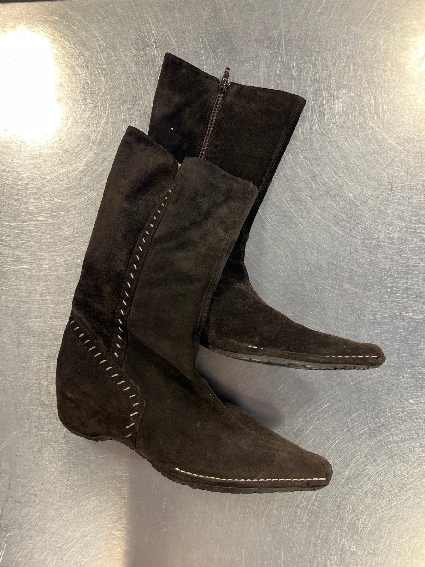 Stiefel 40 Wildleder Dunkelbraun