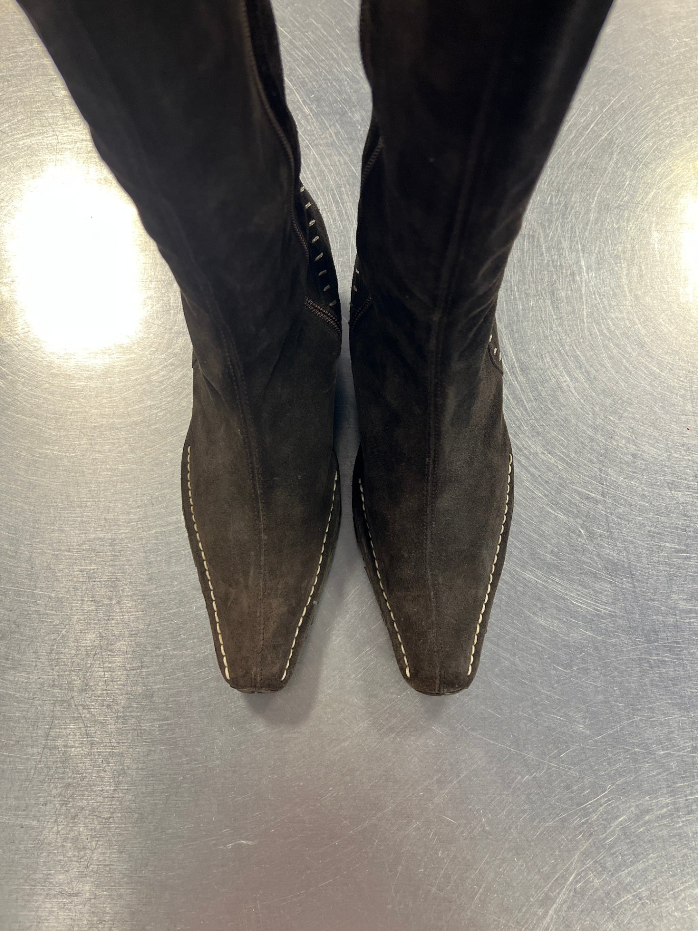 Stiefel 40 Wildleder Dunkelbraun