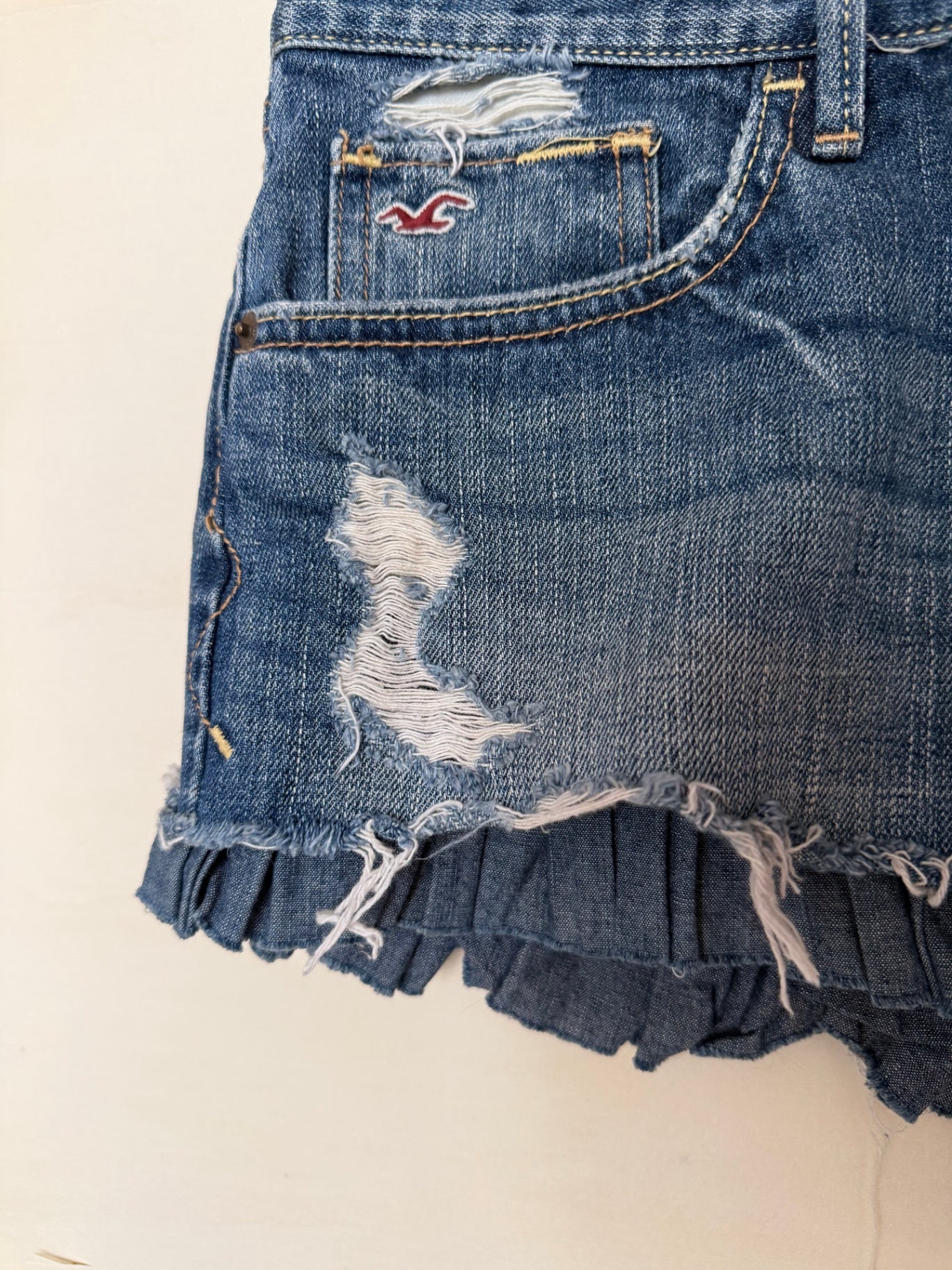 Hollister Jeansrock W26 Blau