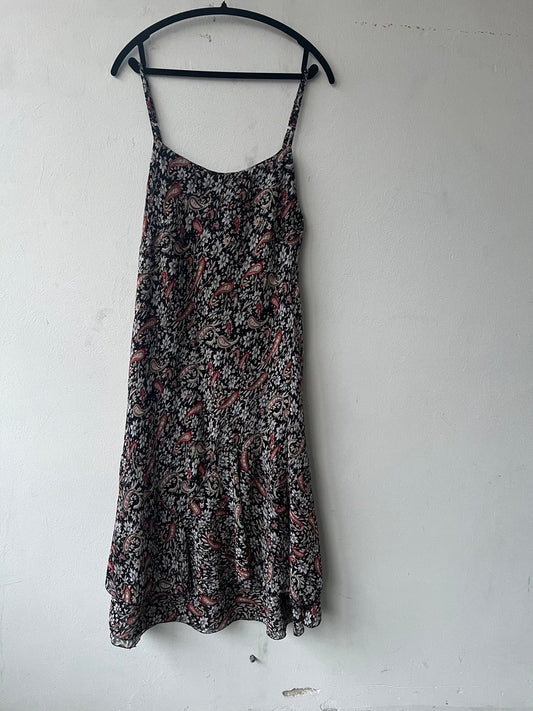 Kleid M Bunt mit Schwarz, Rot, Weiß