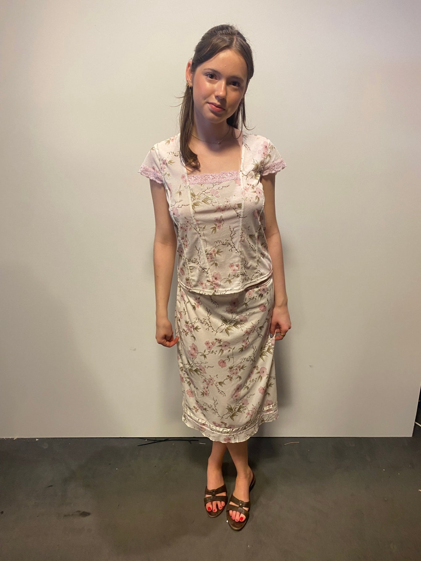 Oberteil M Off White mit Florals