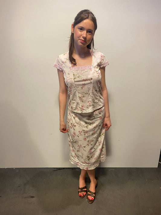 Oberteil M Off White mit Florals