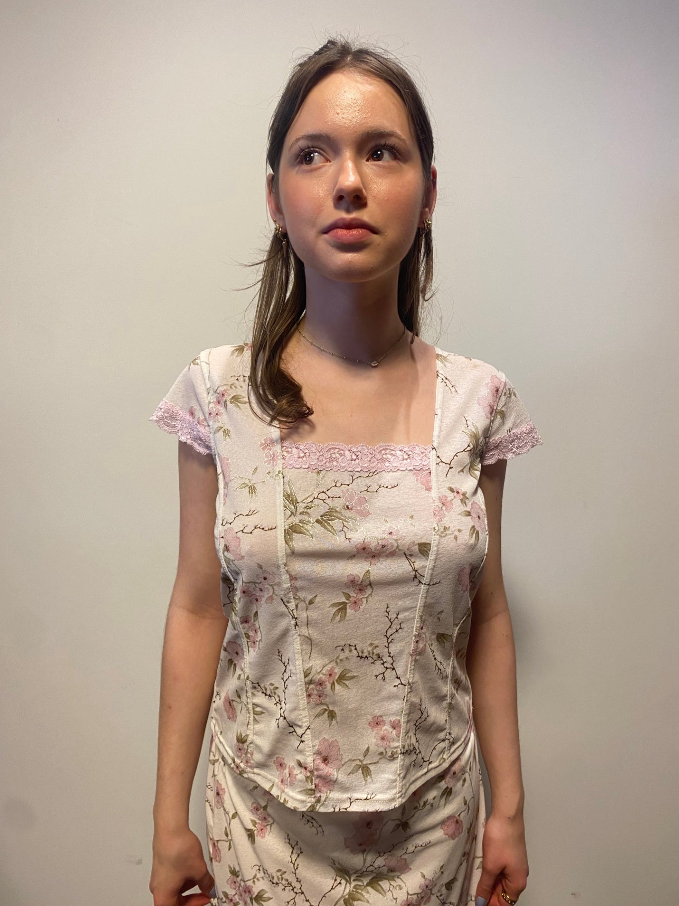 Oberteil M Off White mit Florals