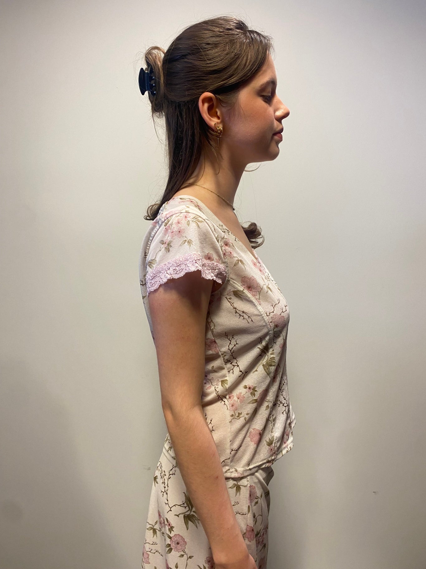 Oberteil M Off White mit Florals
