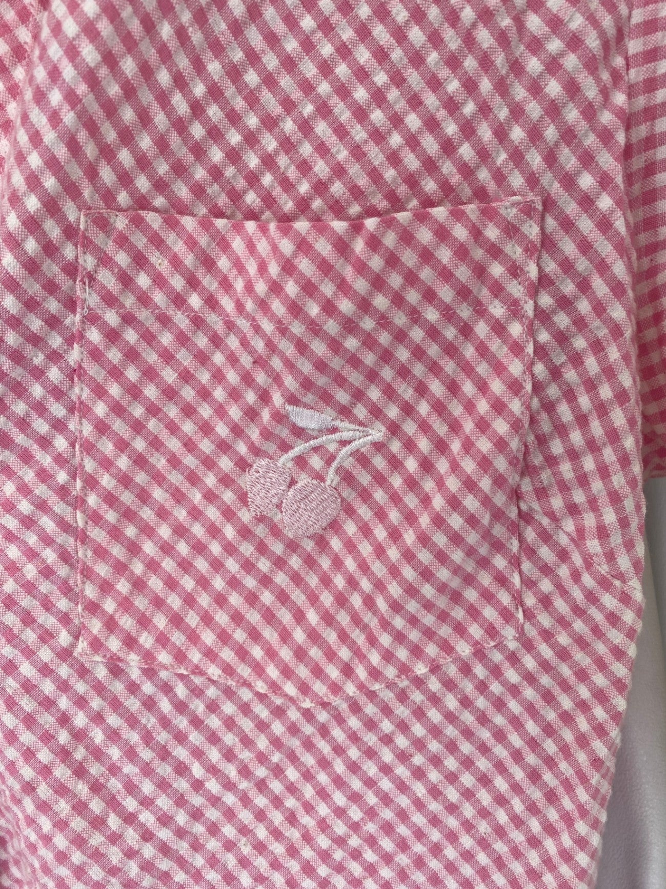 Bluse S Rot und Weiß kariert