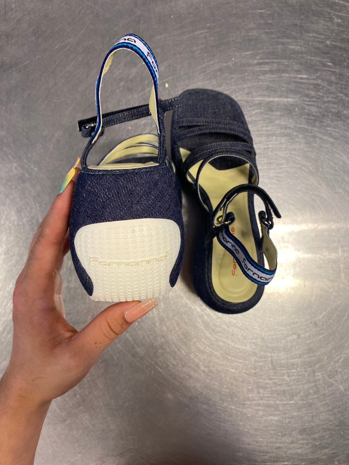 Fornarina Sandale 38 Denim