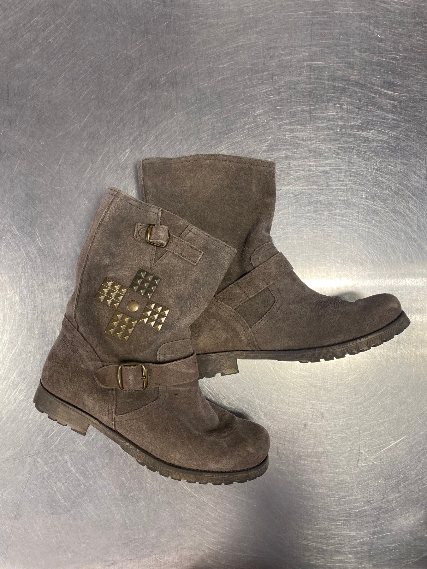 Stiefeletten 41 Braun Gräulich