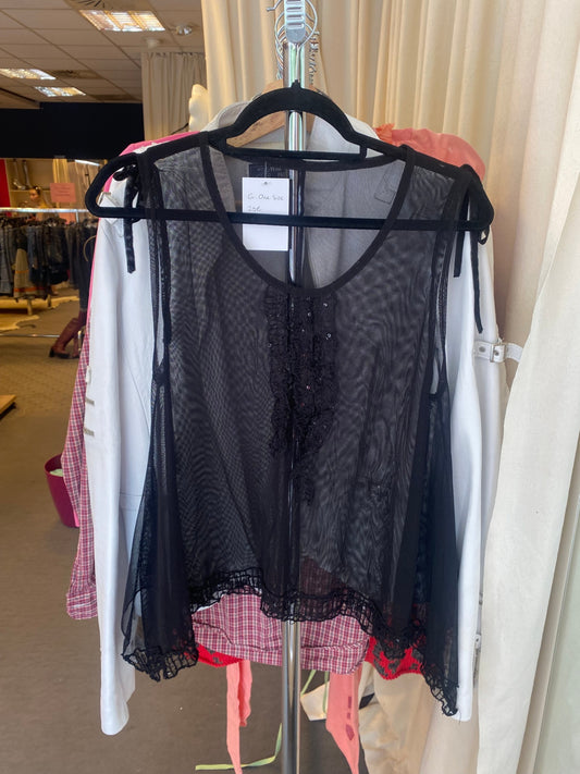 Ärmelloses Oberteil Onesize Schwarz