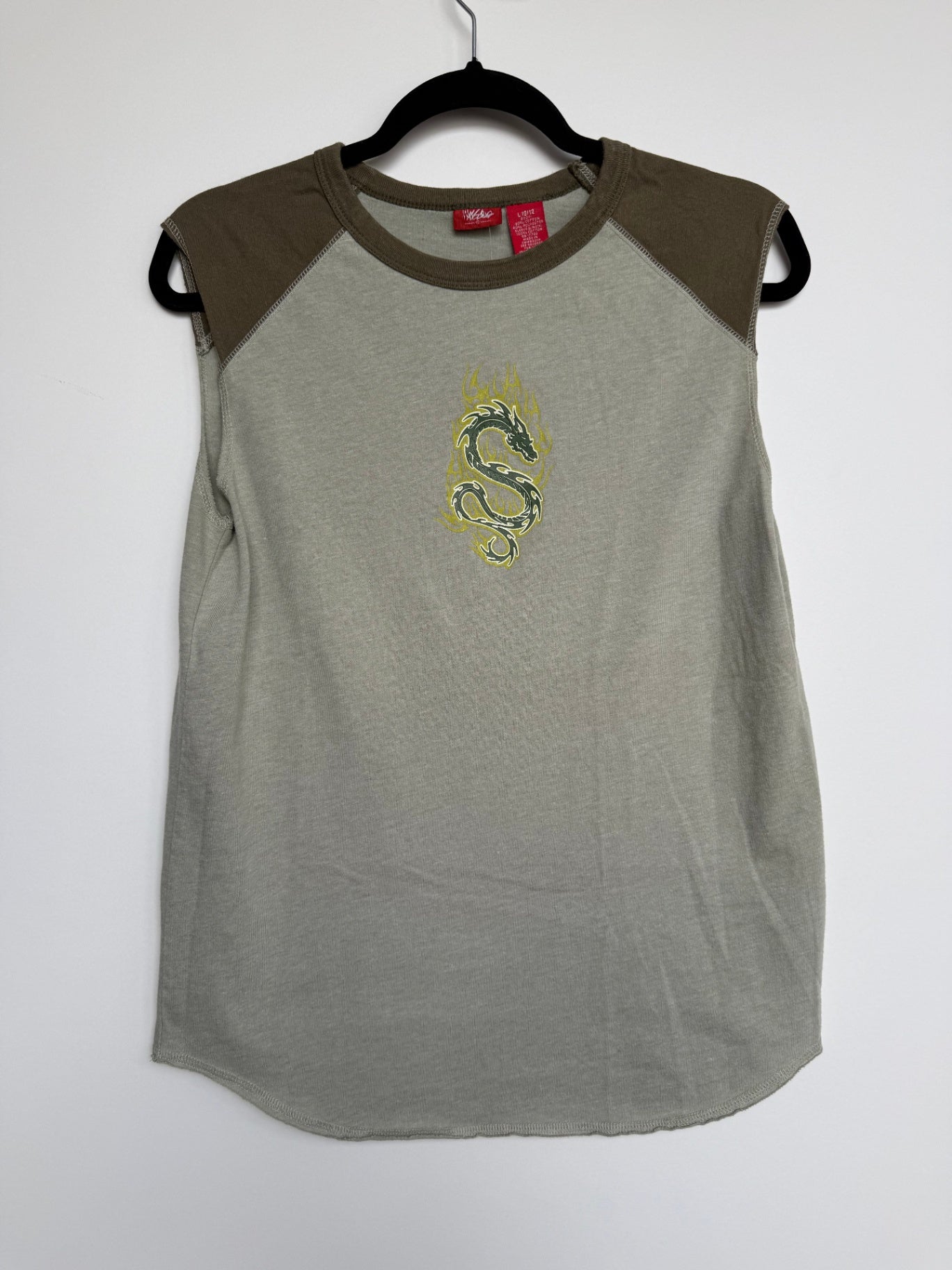 Hollister Ärmelloses Oberteil L Grau und Khaki