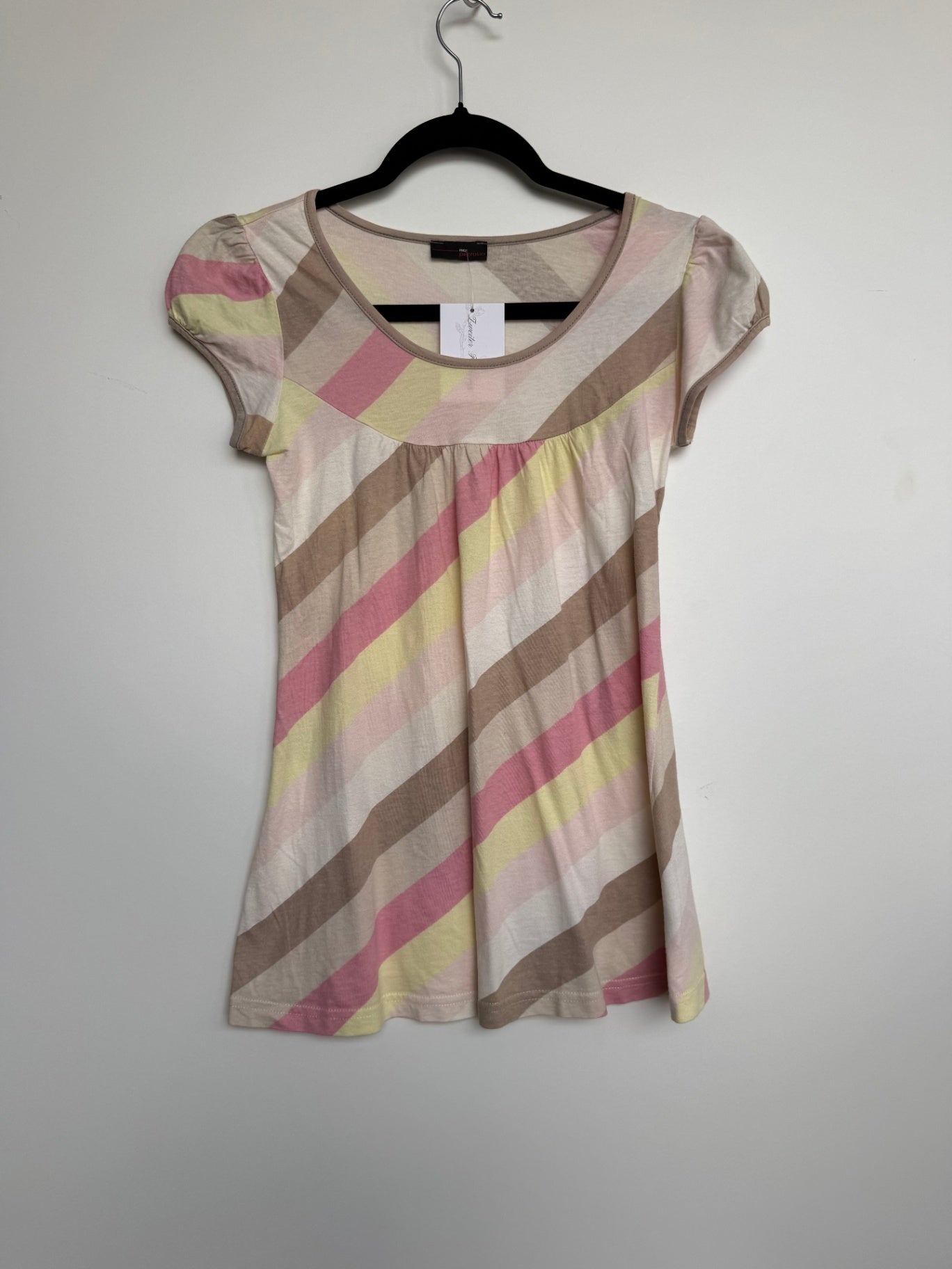  Ärmelloses Oberteil S Mehrfarbig (Beige, Pink, Hellgelb)