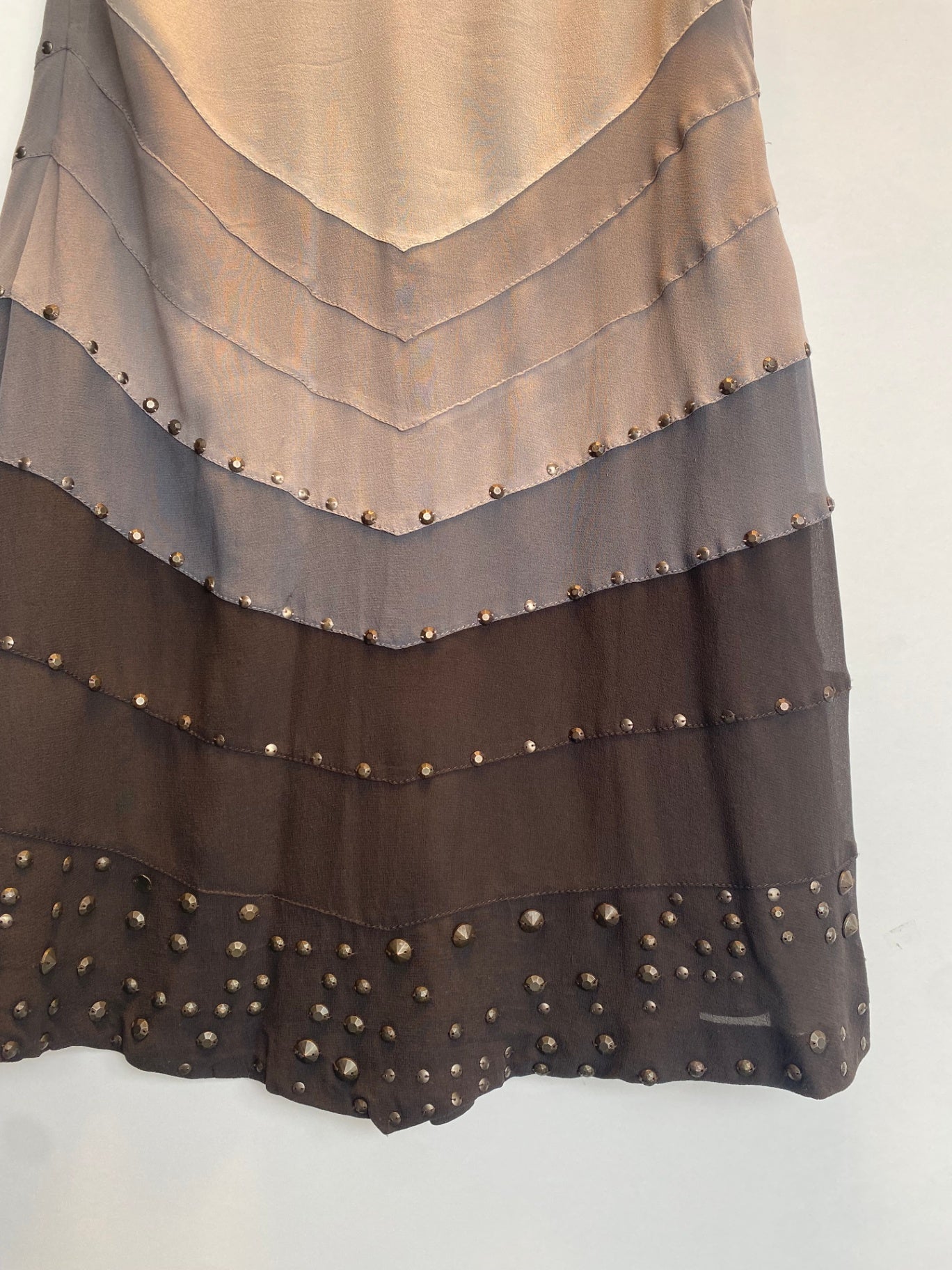 Kleid S Grau mit Nieten
