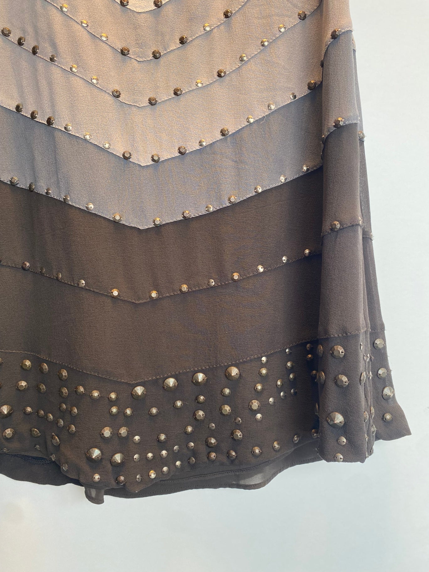 Kleid S Grau mit Nieten