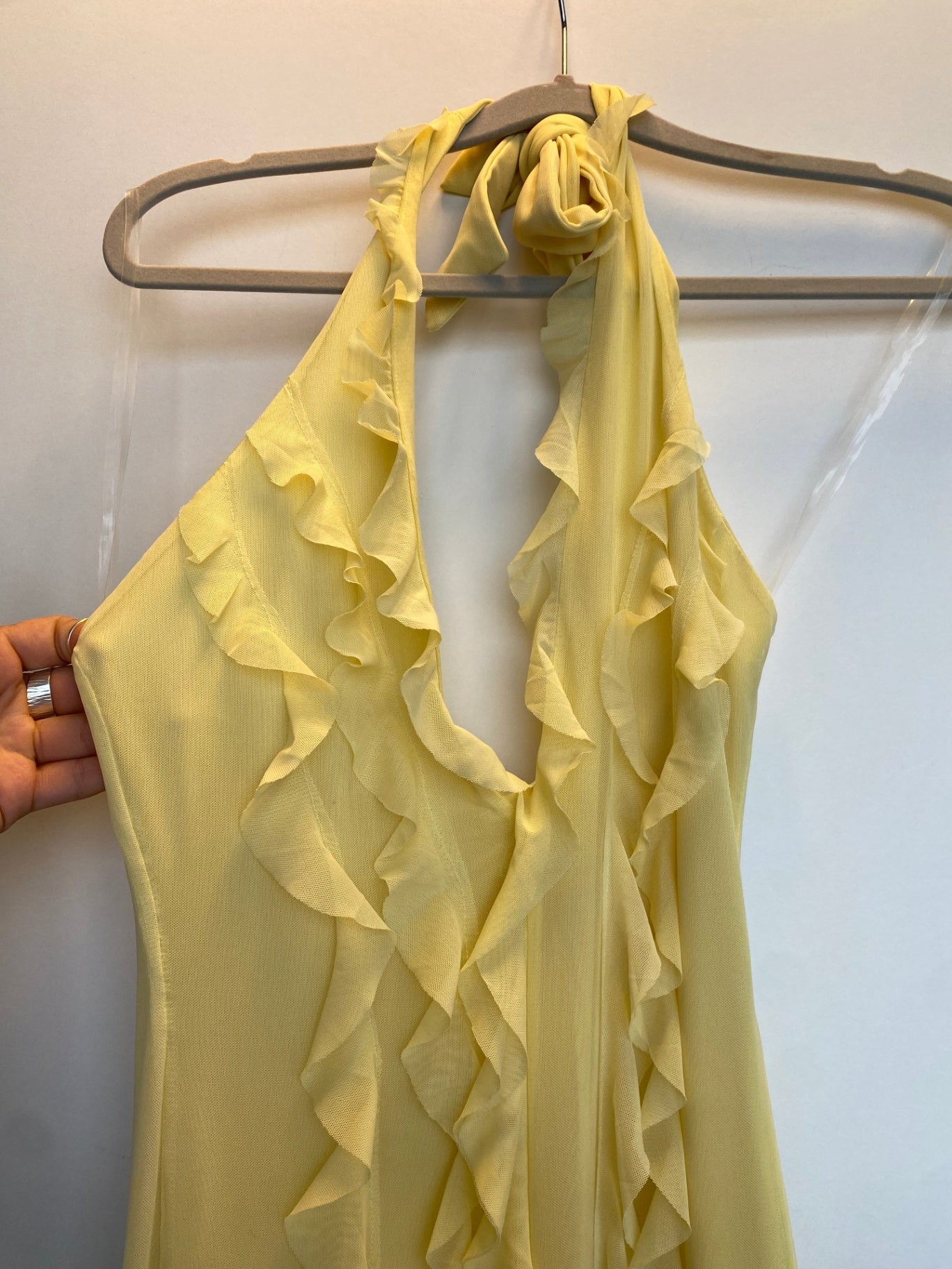Neckholder-Kleid 34 Gelb