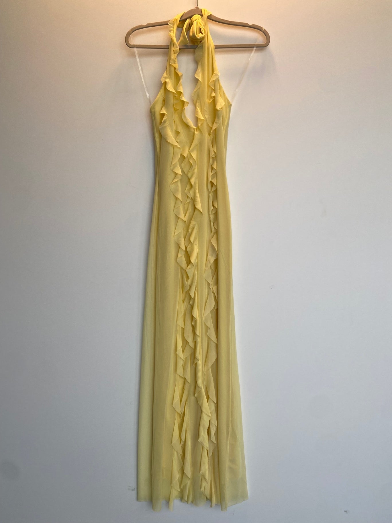 Neckholder-Kleid 34 Gelb