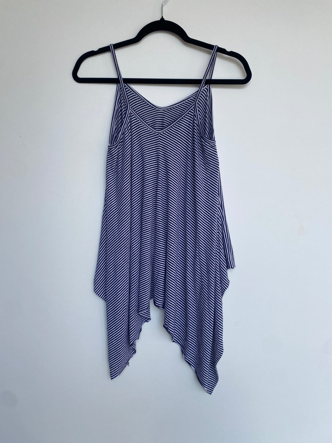 Langes Oberteil Onesize Blau-Weiß gestreift