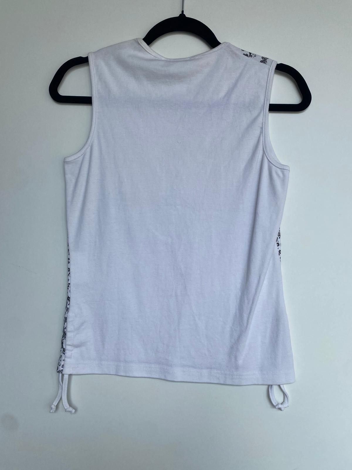 Tanktop M Weiß Schwarz