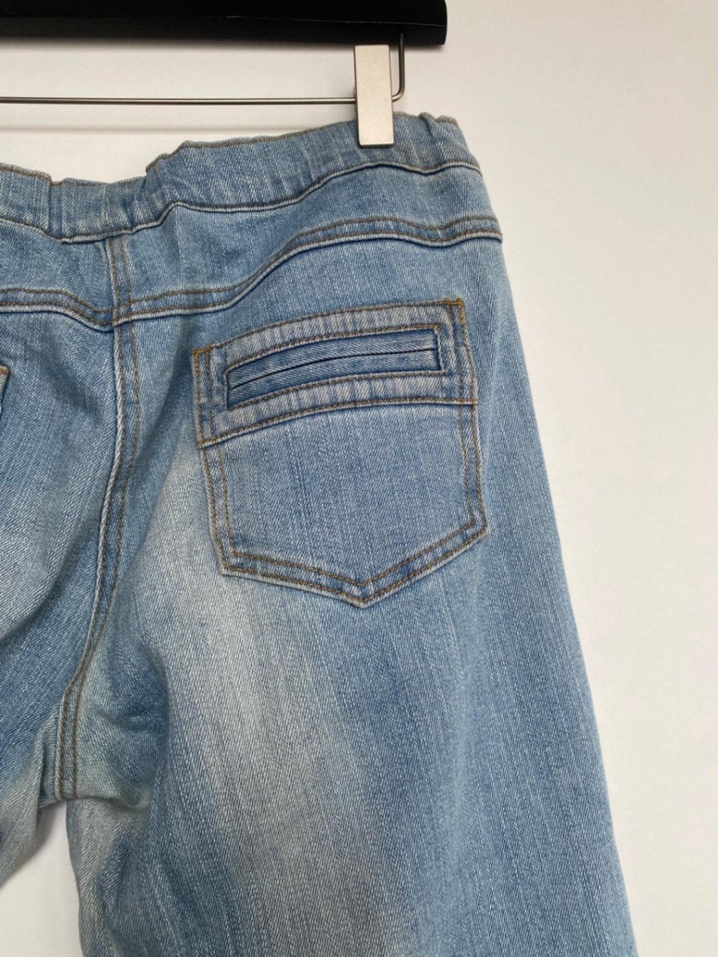 Capri Hose S Hellblau mit Cord Applikationen