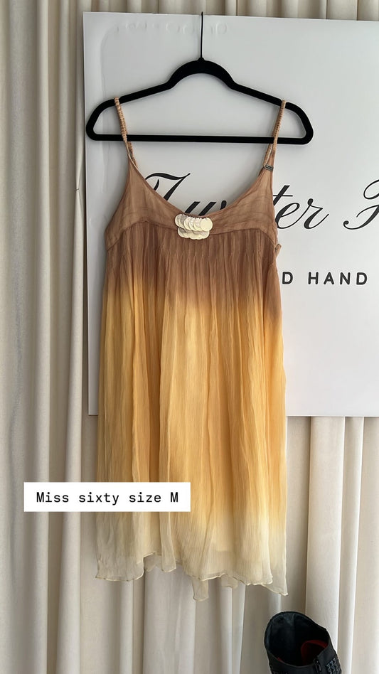 Miss Sixty Kleid M Gelb bis Braun ombre