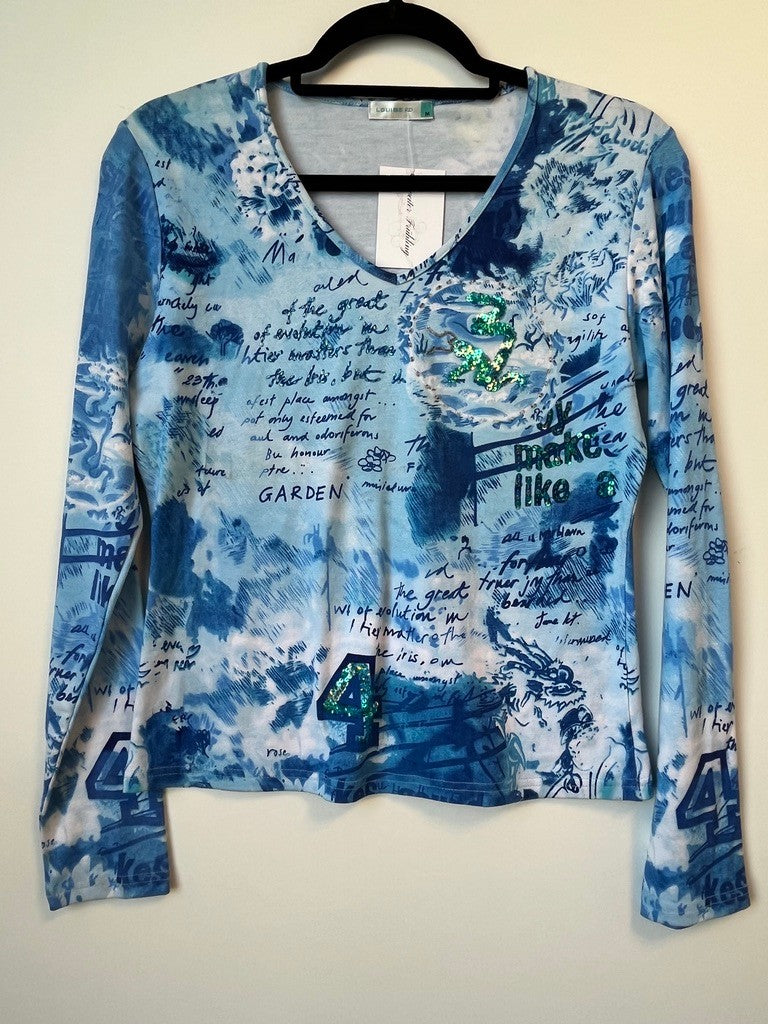 Langarmshirt M Blau