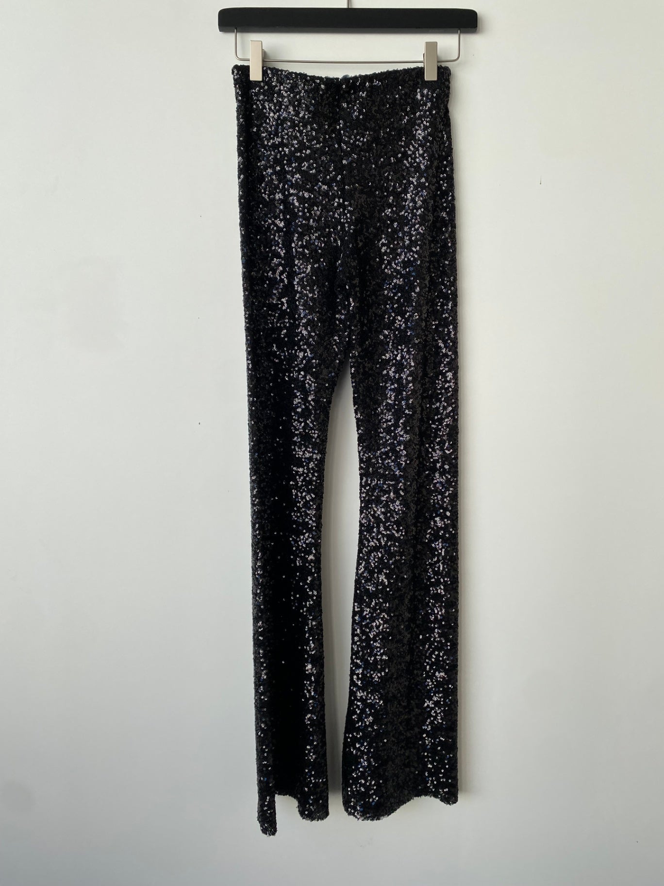 Hose XS Schwarz mit silbernen Pailletten