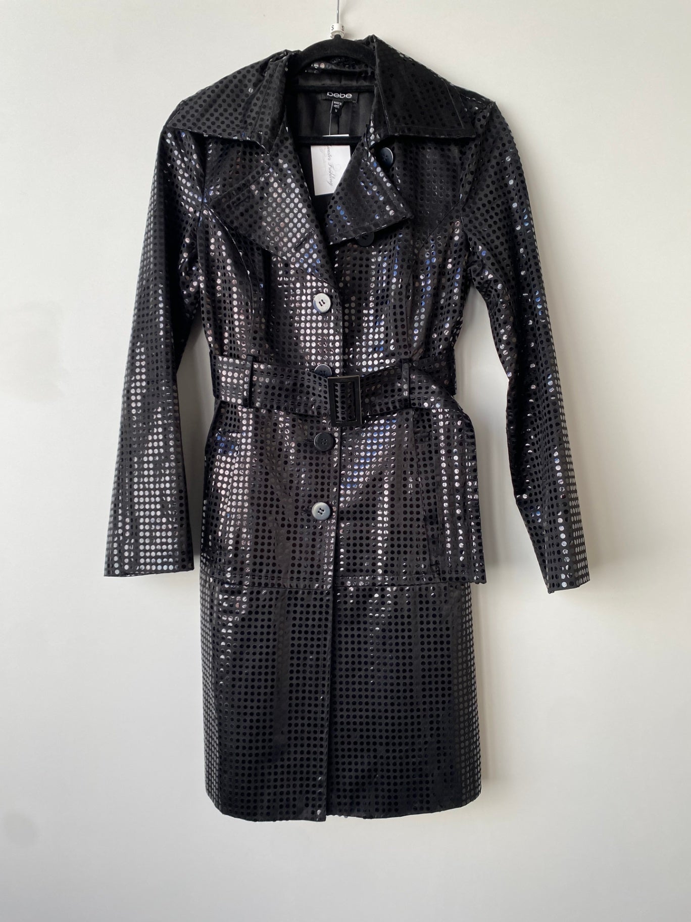 Hemd / Bluse M Schwarz mit metallic Roségold