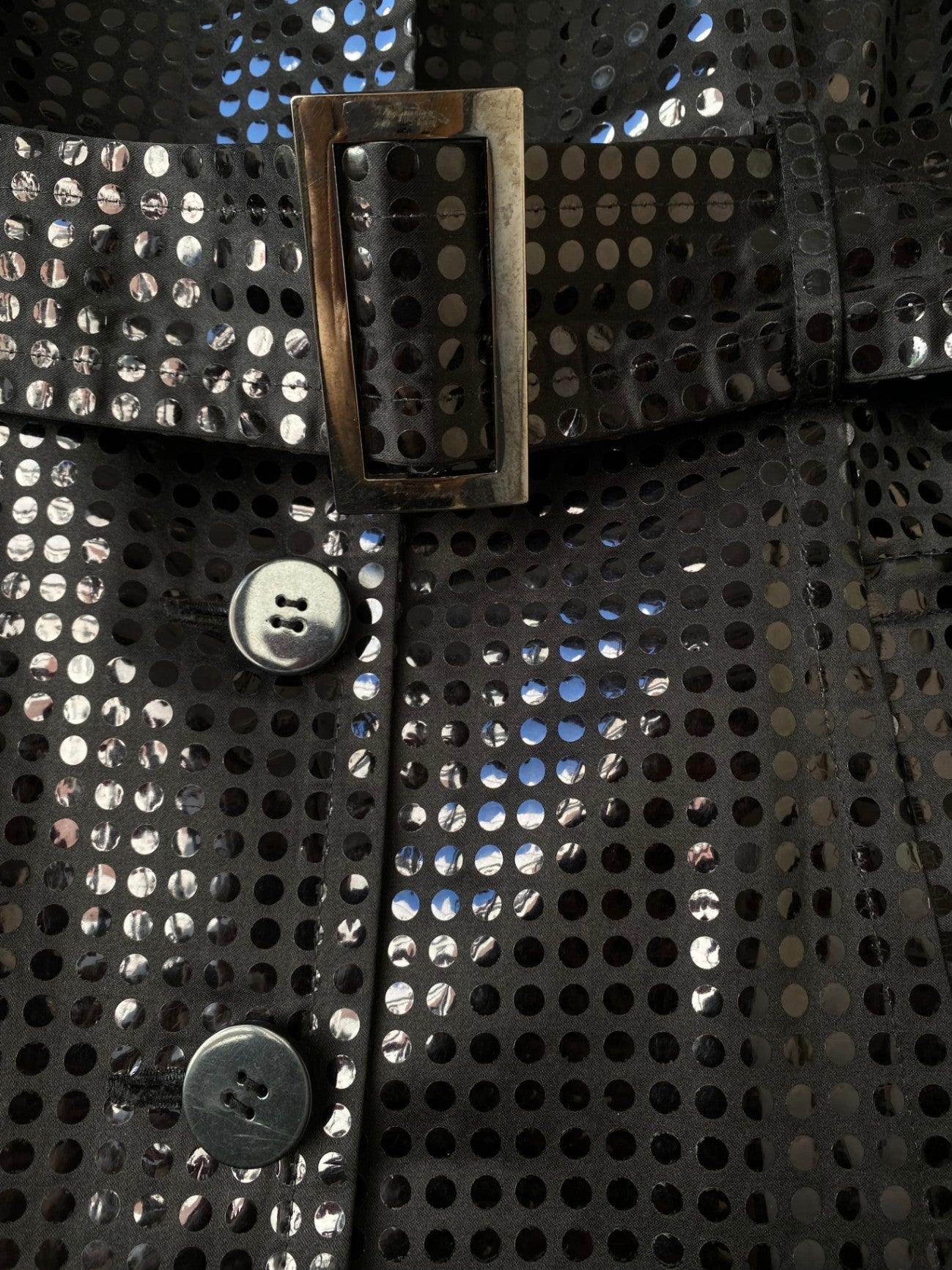 Hemd / Bluse M Schwarz mit metallic Roségold