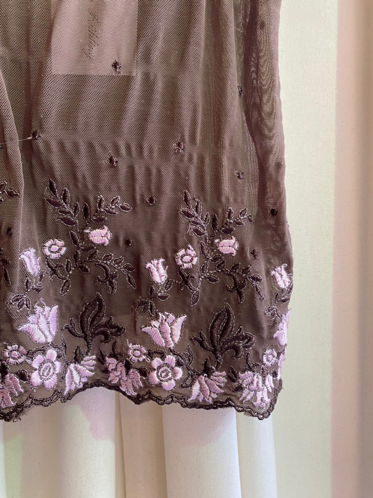 Camitop S Braun mit rosa Florals