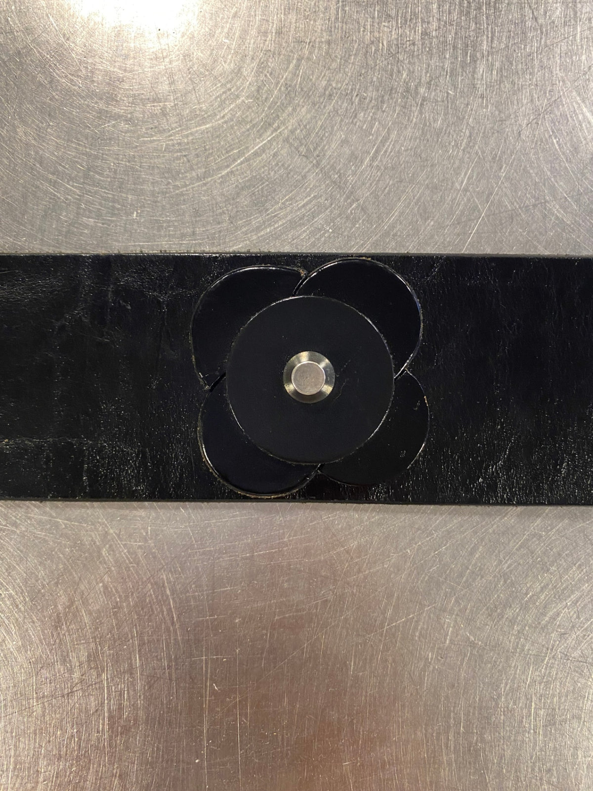 Gürtel Schwarz Silber