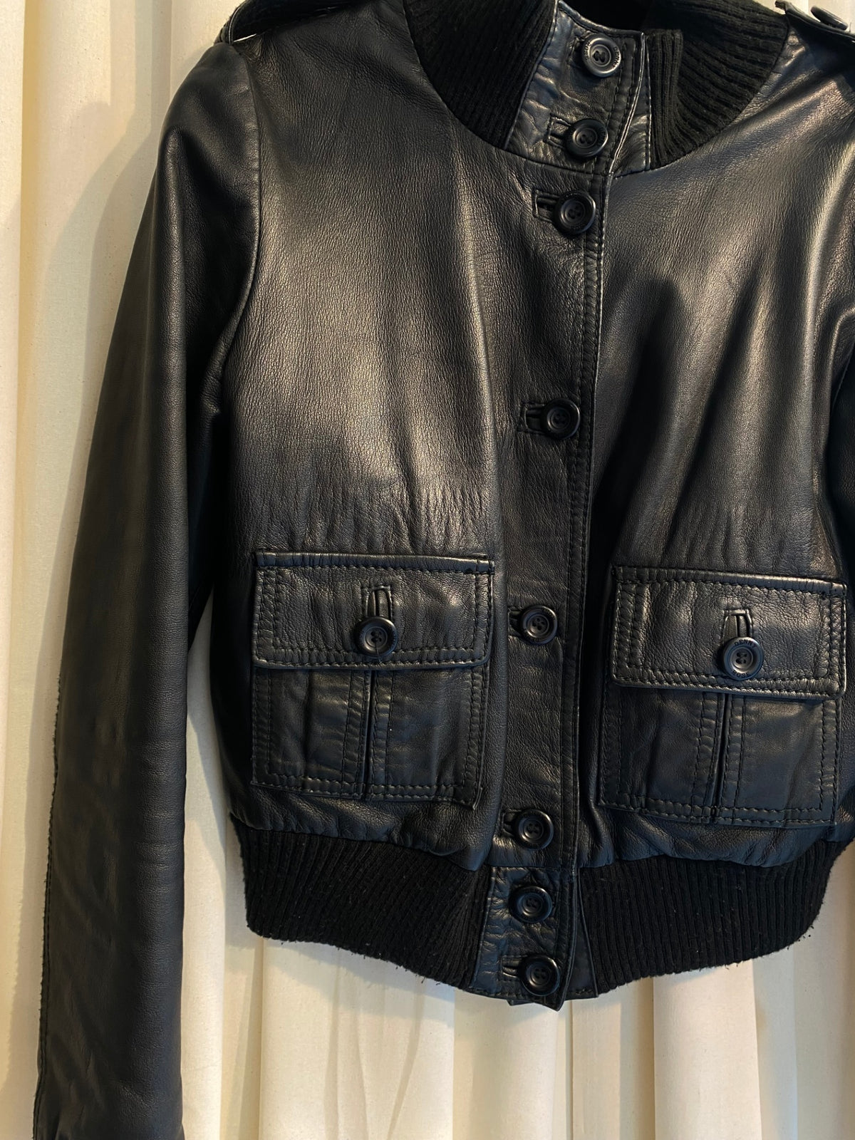 Lederjacke S Schwarz