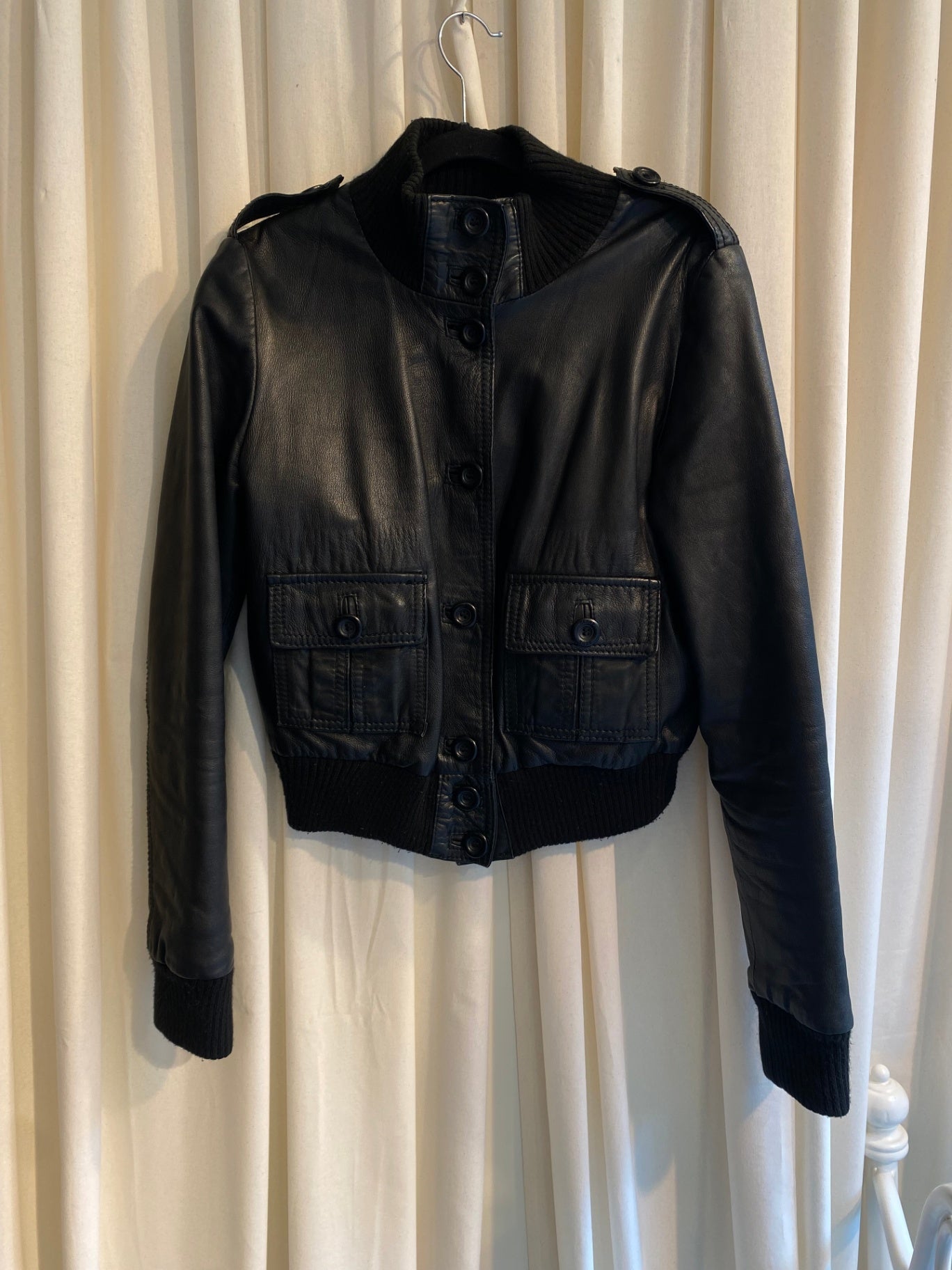 Lederjacke S Schwarz