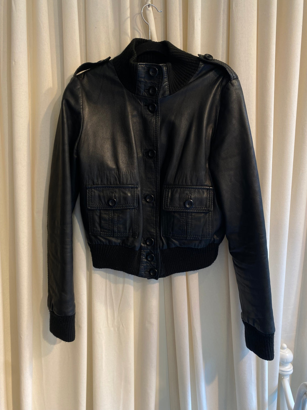 Lederjacke S Schwarz