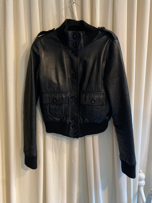 Lederjacke S Schwarz