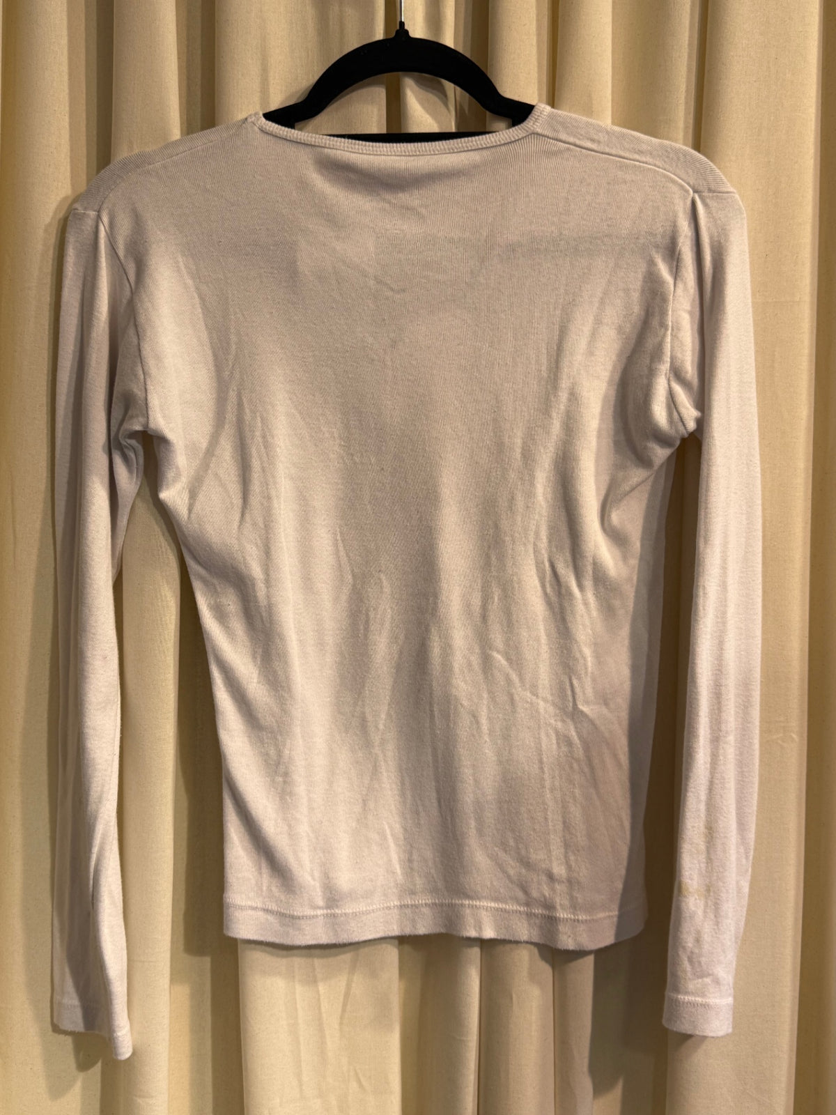 Langarmshirt S Weiß
